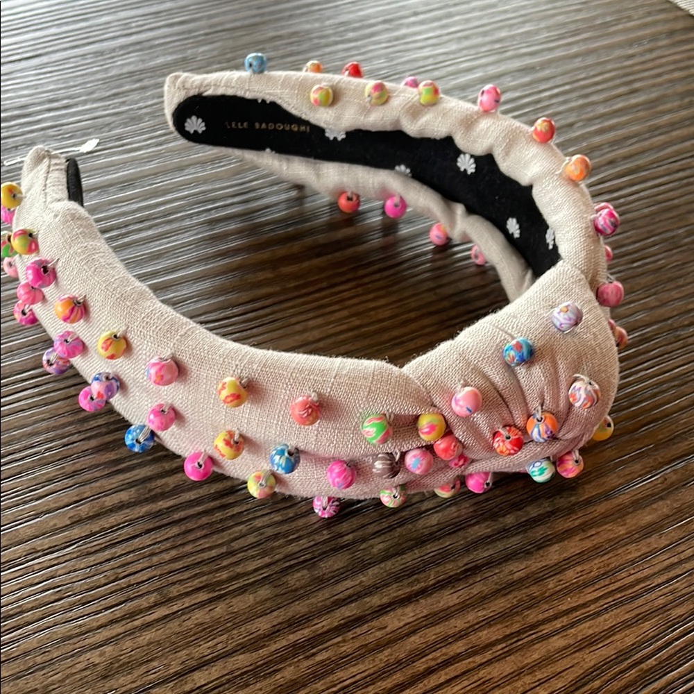 Lele Sadoughi Multicolor Millefiori Beaded Headband